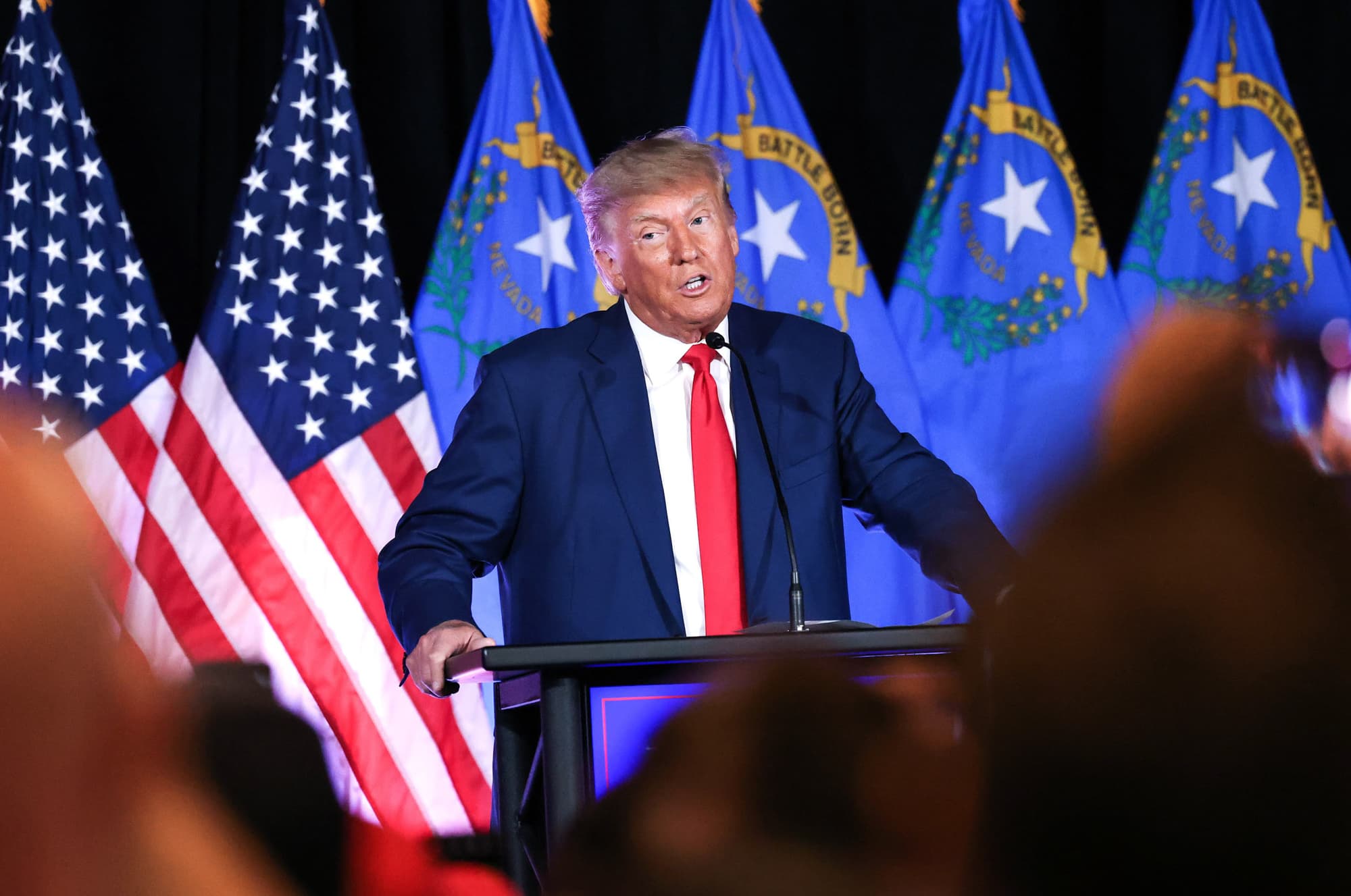 In East Las Vegas, Trump rails against Biden on immigration, courts Hispanic voters