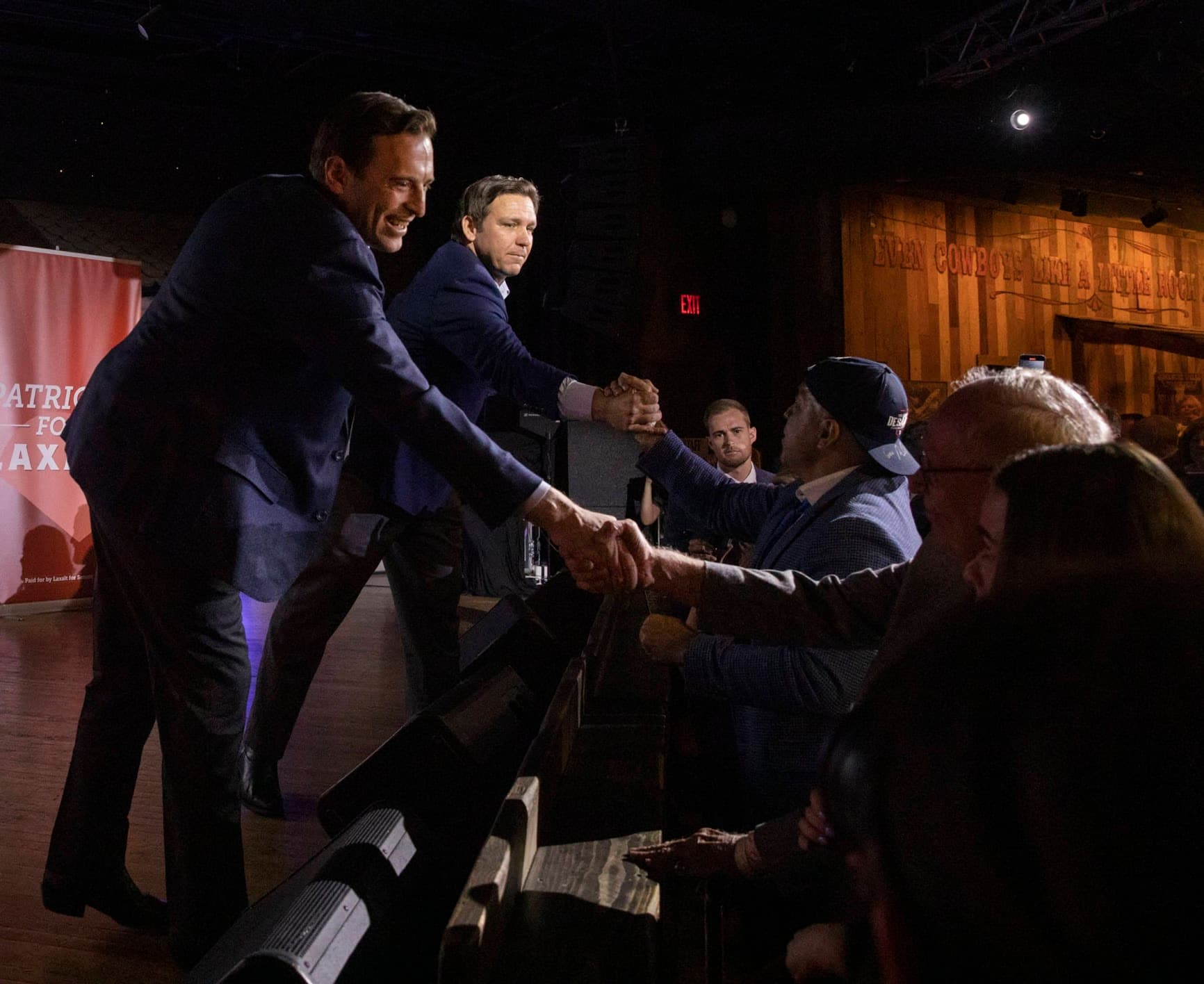 Laxalt gets a boost from longtime friend, former roommate DeSantis