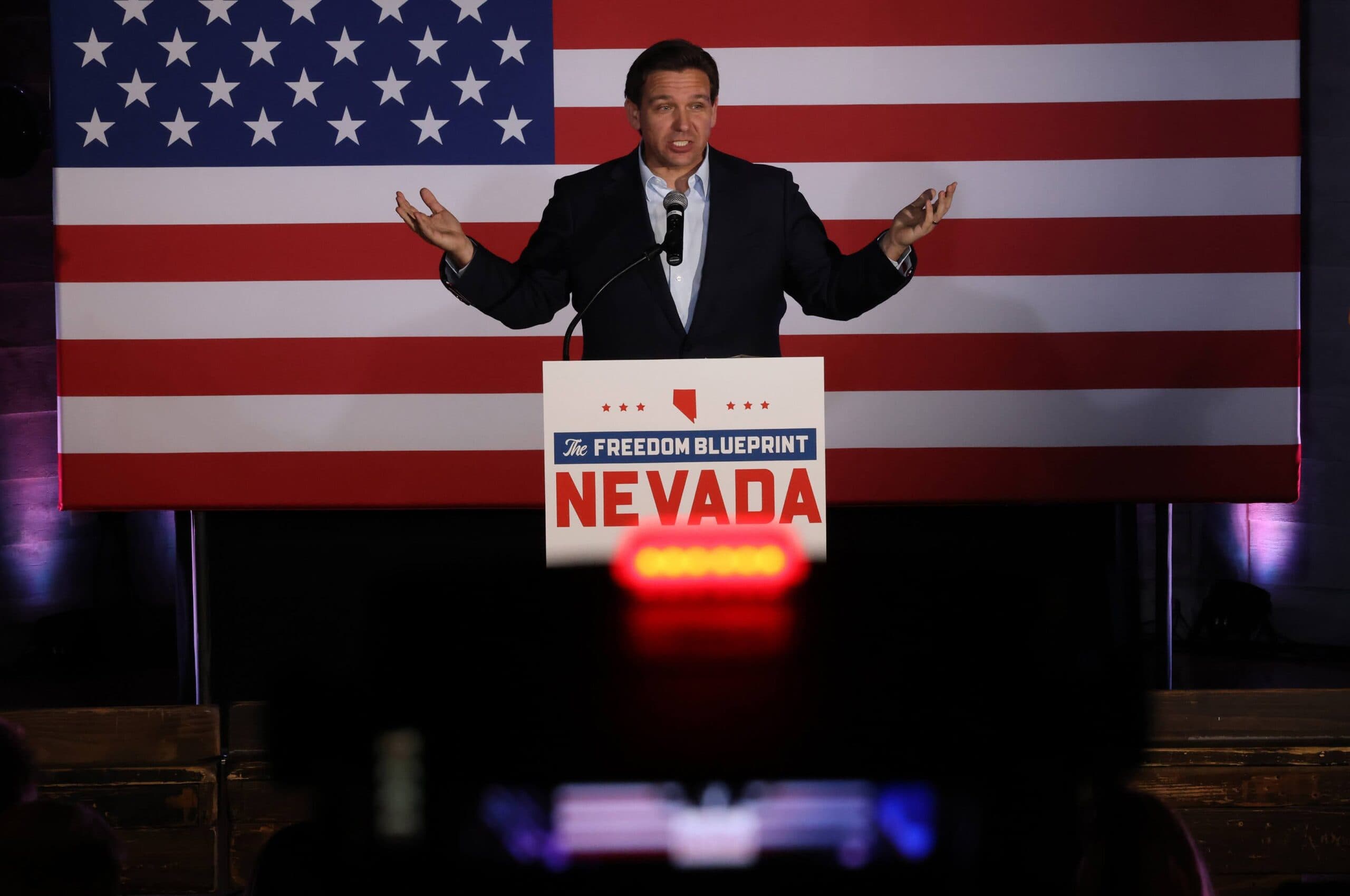In visit to early state Nevada, DeSantis touts self as leader willing to 'go on offense'