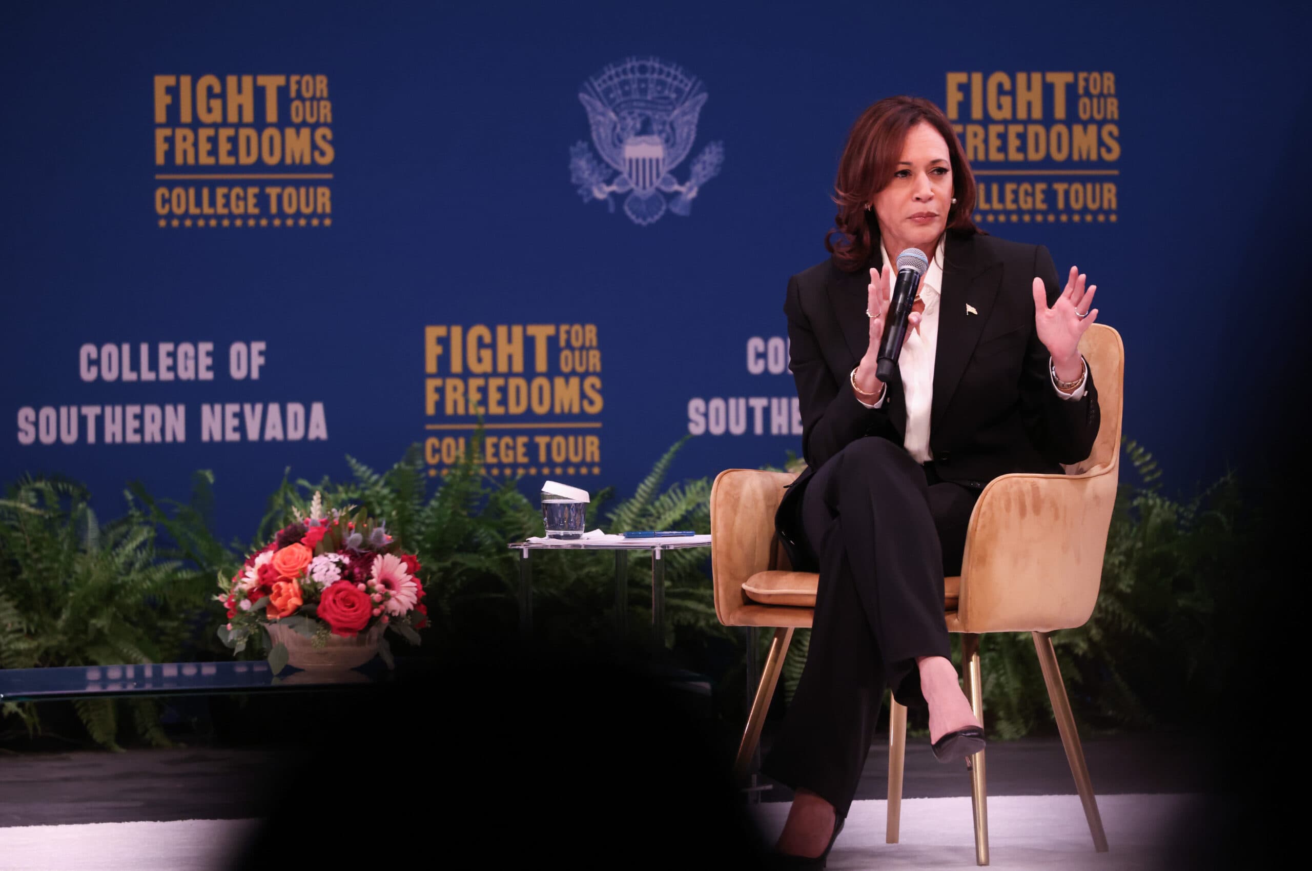 In North Las Vegas, Vice President Kamala Harris looks to woo young voters