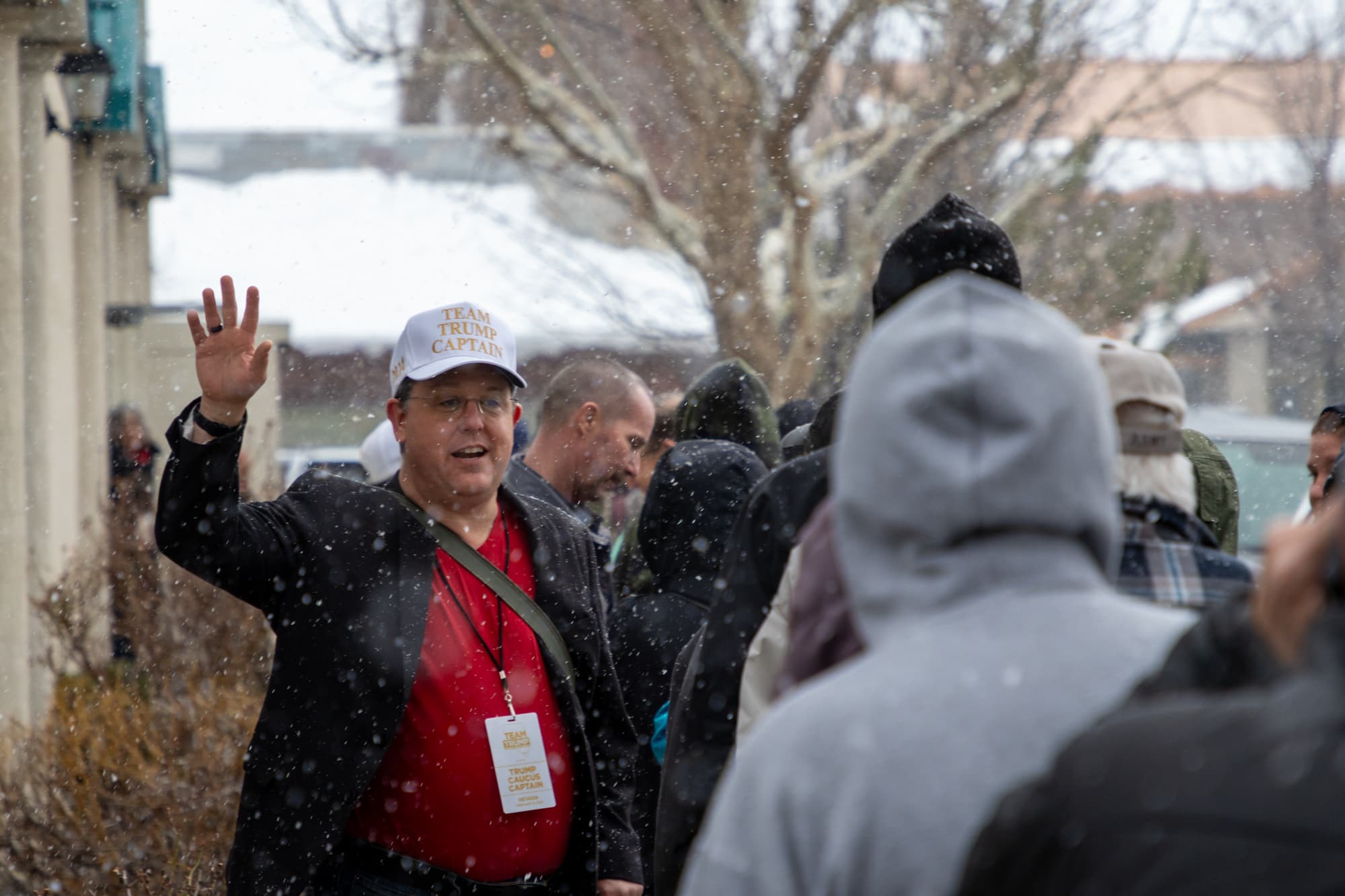 'The Trump train is a-comin': Nevada Republicans descend on GOP caucus sites