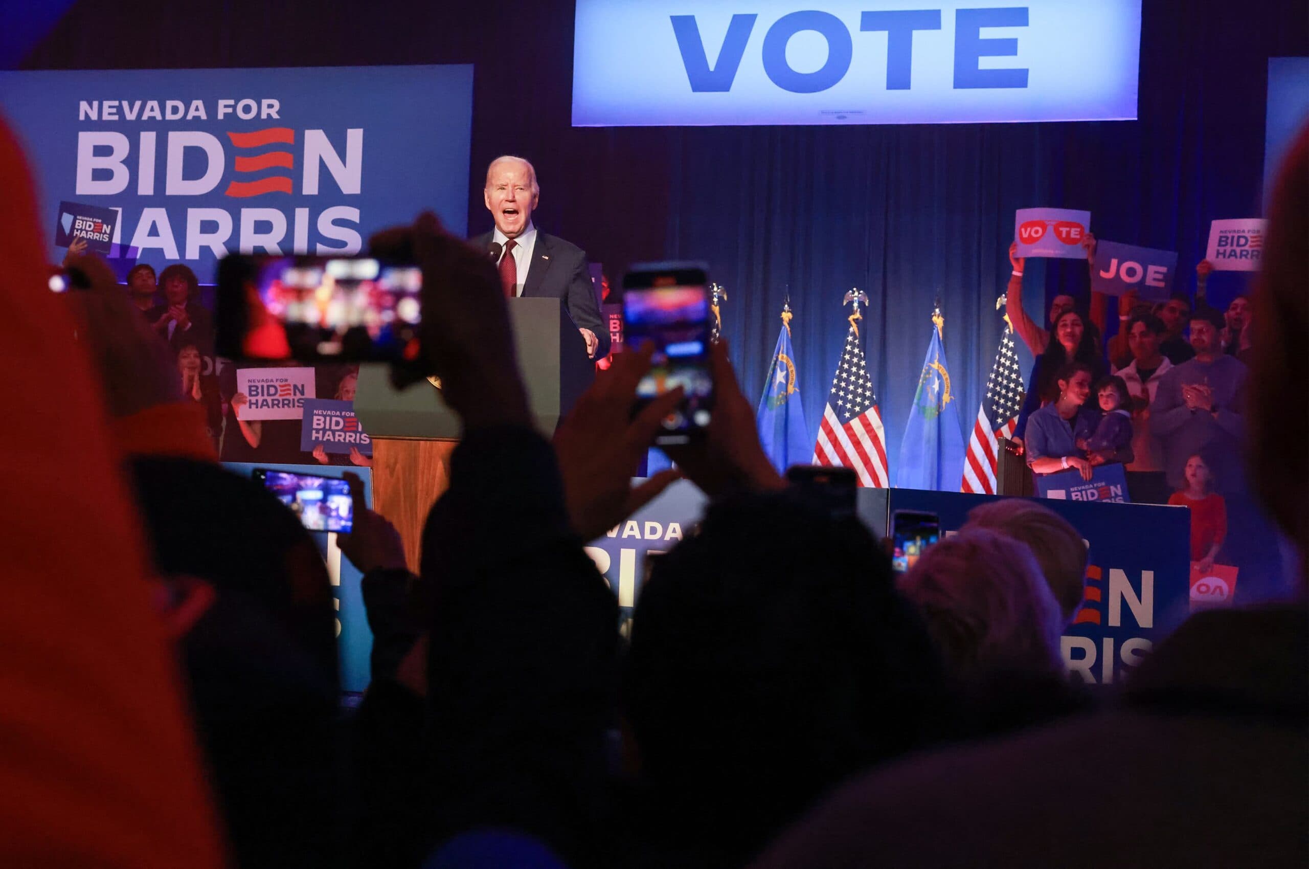 Ahead of Nevada primary, Biden uses Las Vegas rally to draw contrasts with Trump
