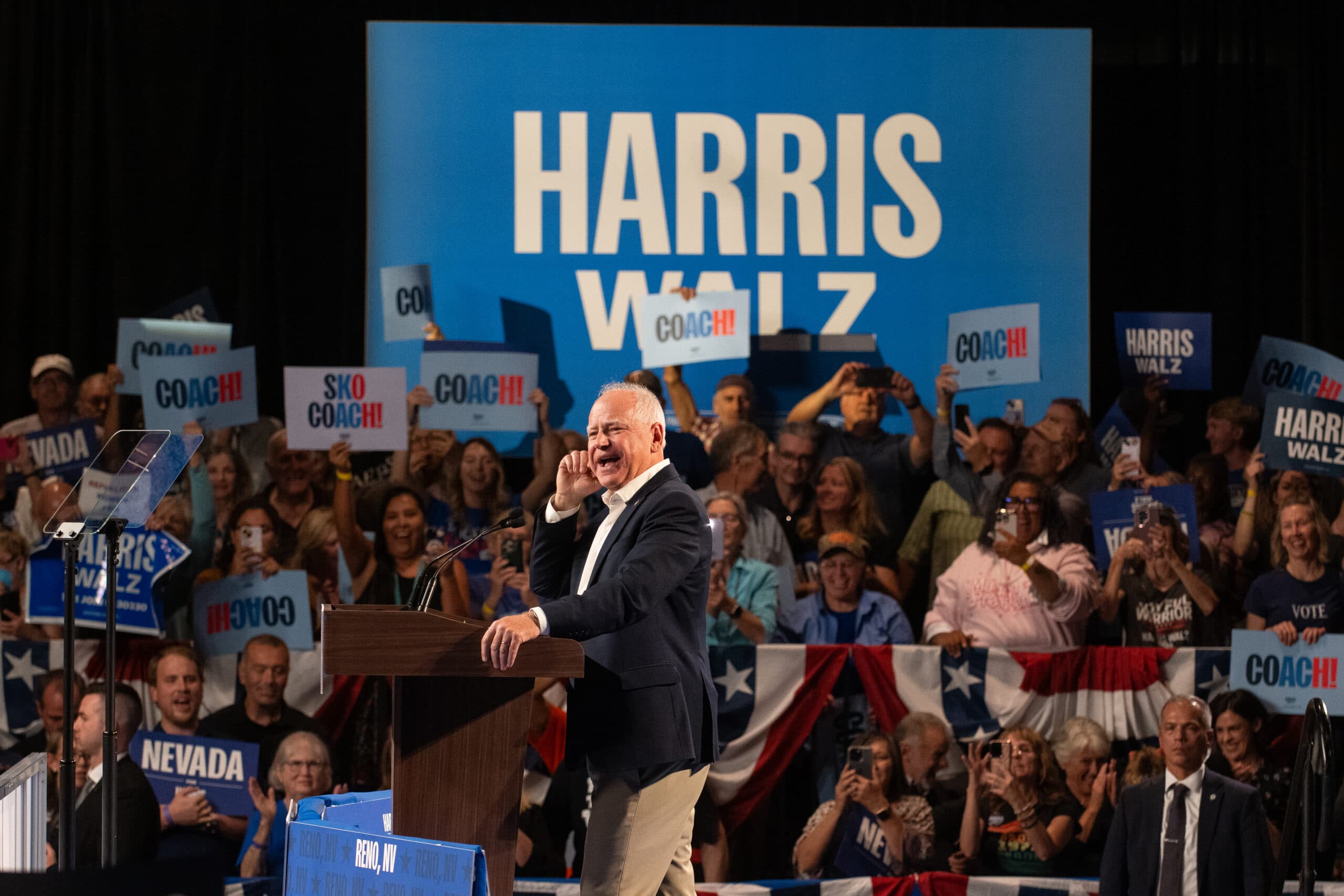 In Reno, Walz touts home health care plan, Harris receives first Nevada tribe endorsement