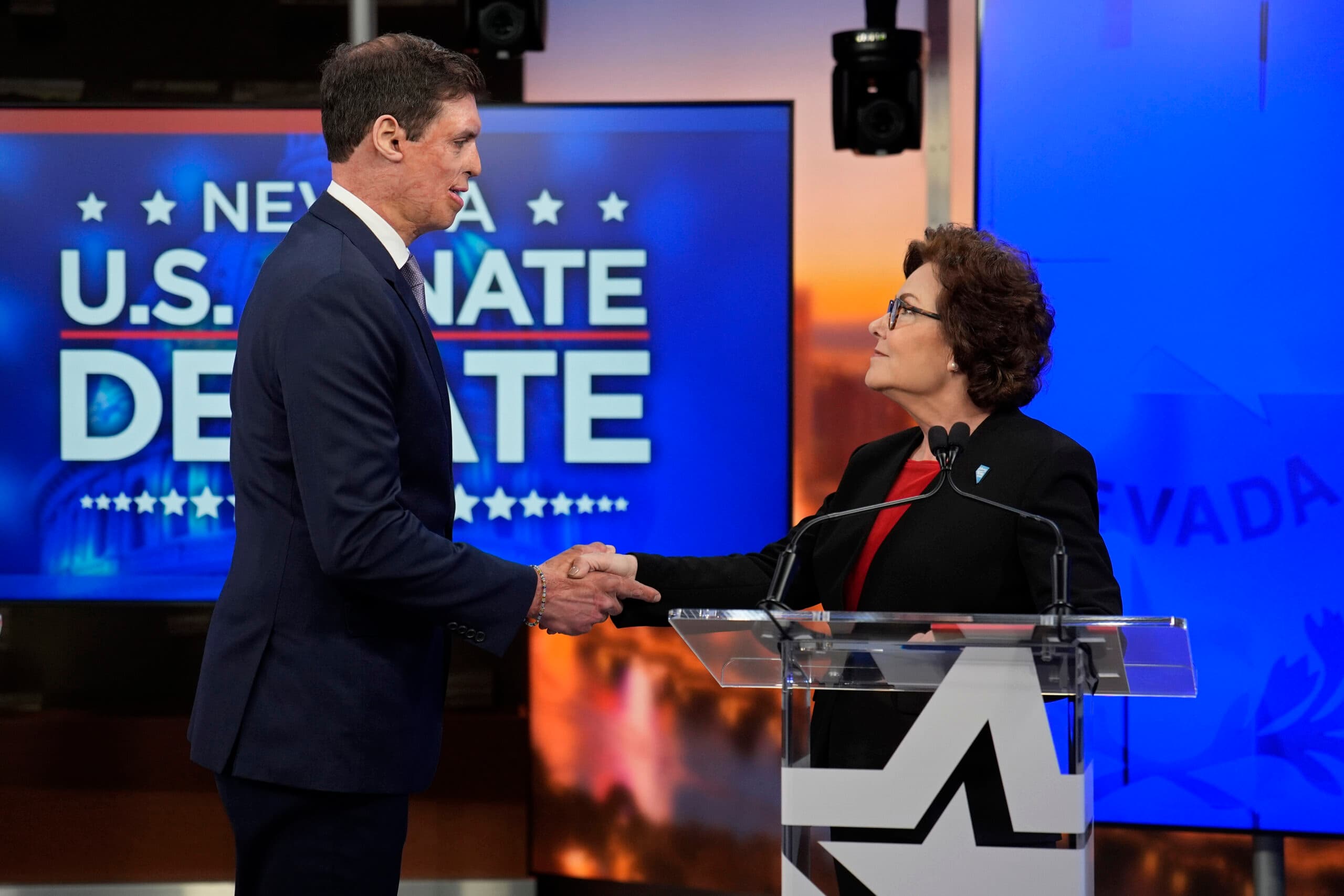 In Senate debate, Rosen and Brown stick to campaign playbooks