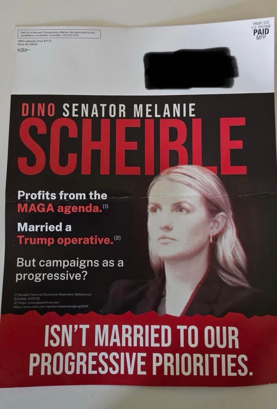 The groups running these election ads in Nevada won't disclose their donors until 2027